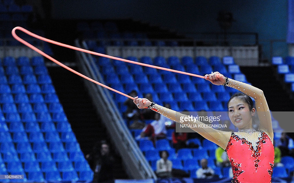 Runa Yamaguchi Of Japan Performs With The Rope During The Rhythmic Gymnastics World Championships