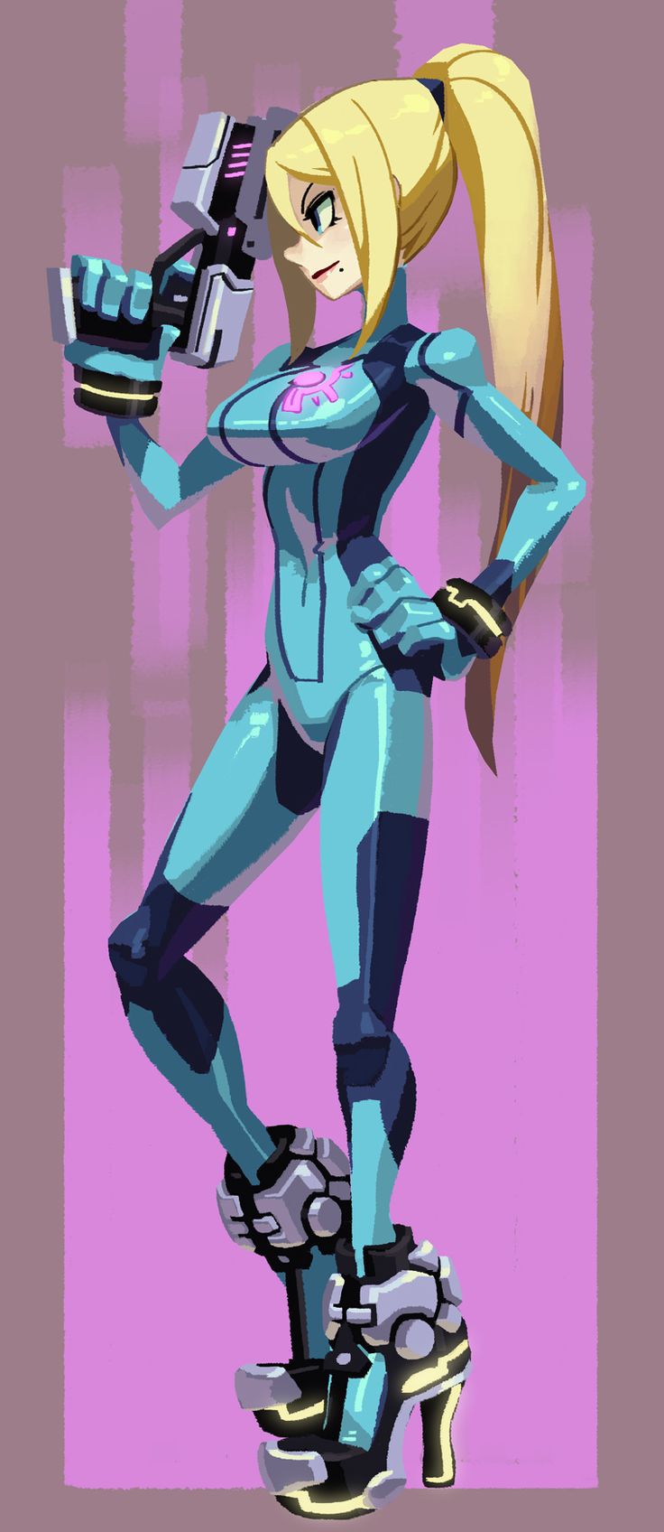 Samus Aran Zero Suit Metroid Skullgirls Artist Takes On His Own Zero Suit Samus Aran Design