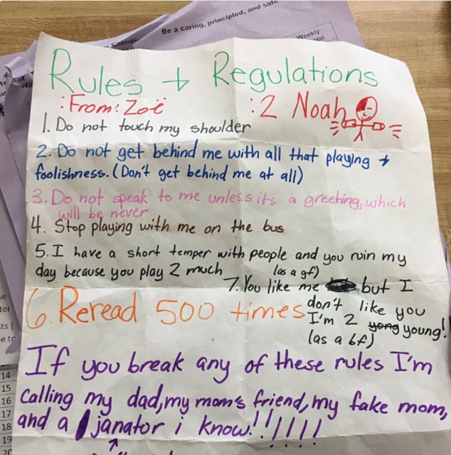 Sassy Fifth Graders Note To A Boy In Her Class Goes Viral Daily