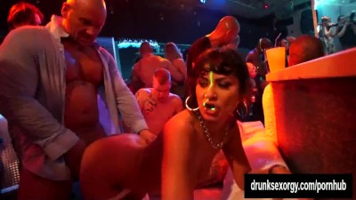 Sexy Bi Pornstars Fuck In Club