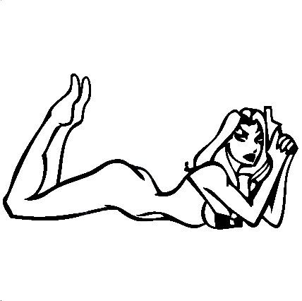 Sexy Hot Girl Sticker Rated Decals Stickers Adult