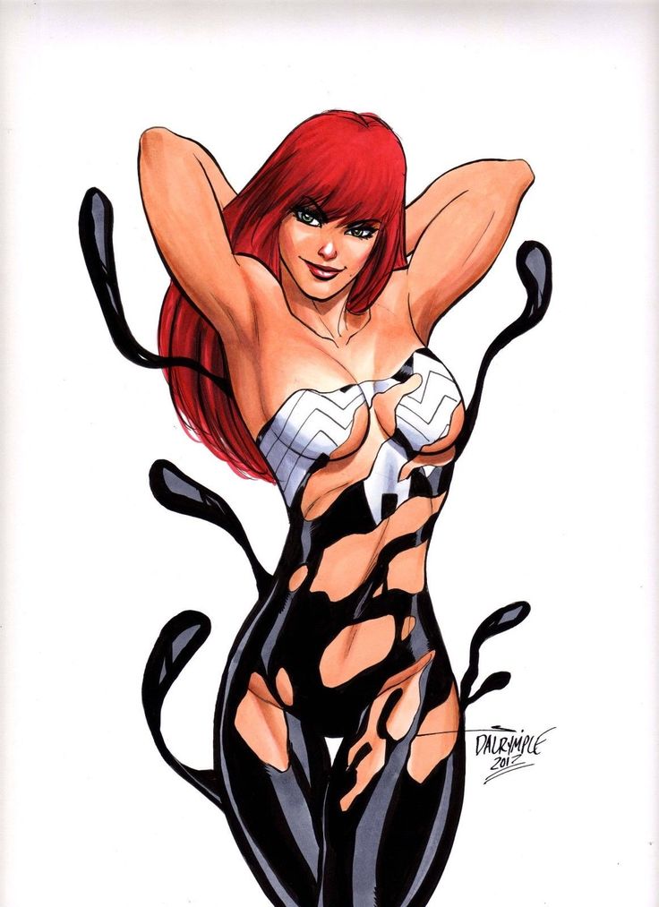 Sexy Mary Jane Amazing Spider Man Venom Original Art Scott Dalrymple