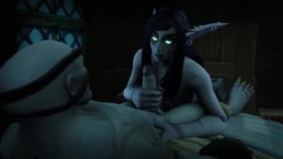 Sexy Night Elf Gets Pounded And Creampied
