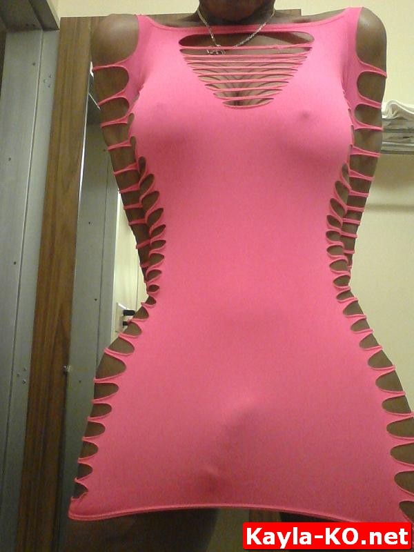Shemale Kayla Ko Pink Dress