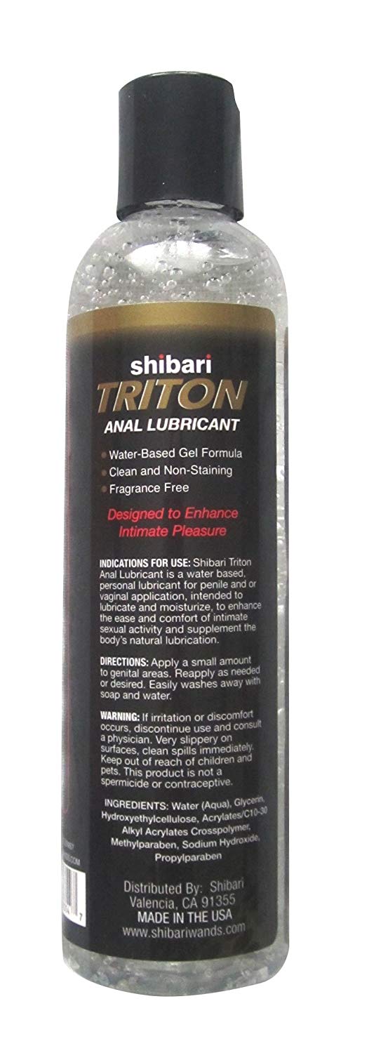 Shibari Triton Anal Lubricant Premium Water Based Gel Formula Quality Anal Lube Fluid Ounces Health Personal Care