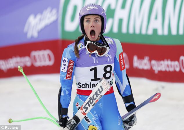 Shock Tina Maze Of Slovenia Reacts After Learning That Her Competitor Lindsey Vonn