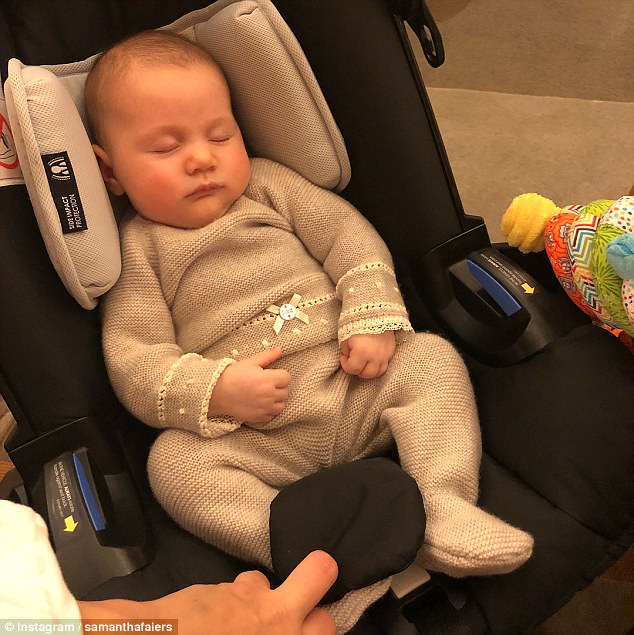 Sleepy Sam Posted An Especially Adorable Photo Of Baby Rosie Who Seemed Unaware