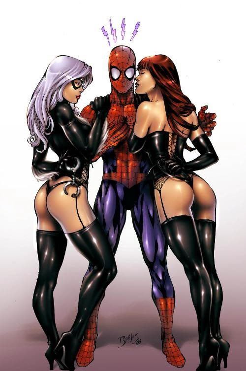 Spider Man Mary Jane And Black Cat Someones Spider Sense Is Tingling