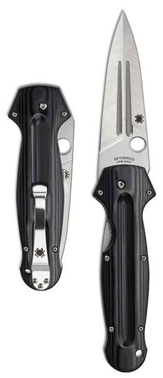 Spyderco Schempp Euroedge Liner Lock Edc Knife Blade Black