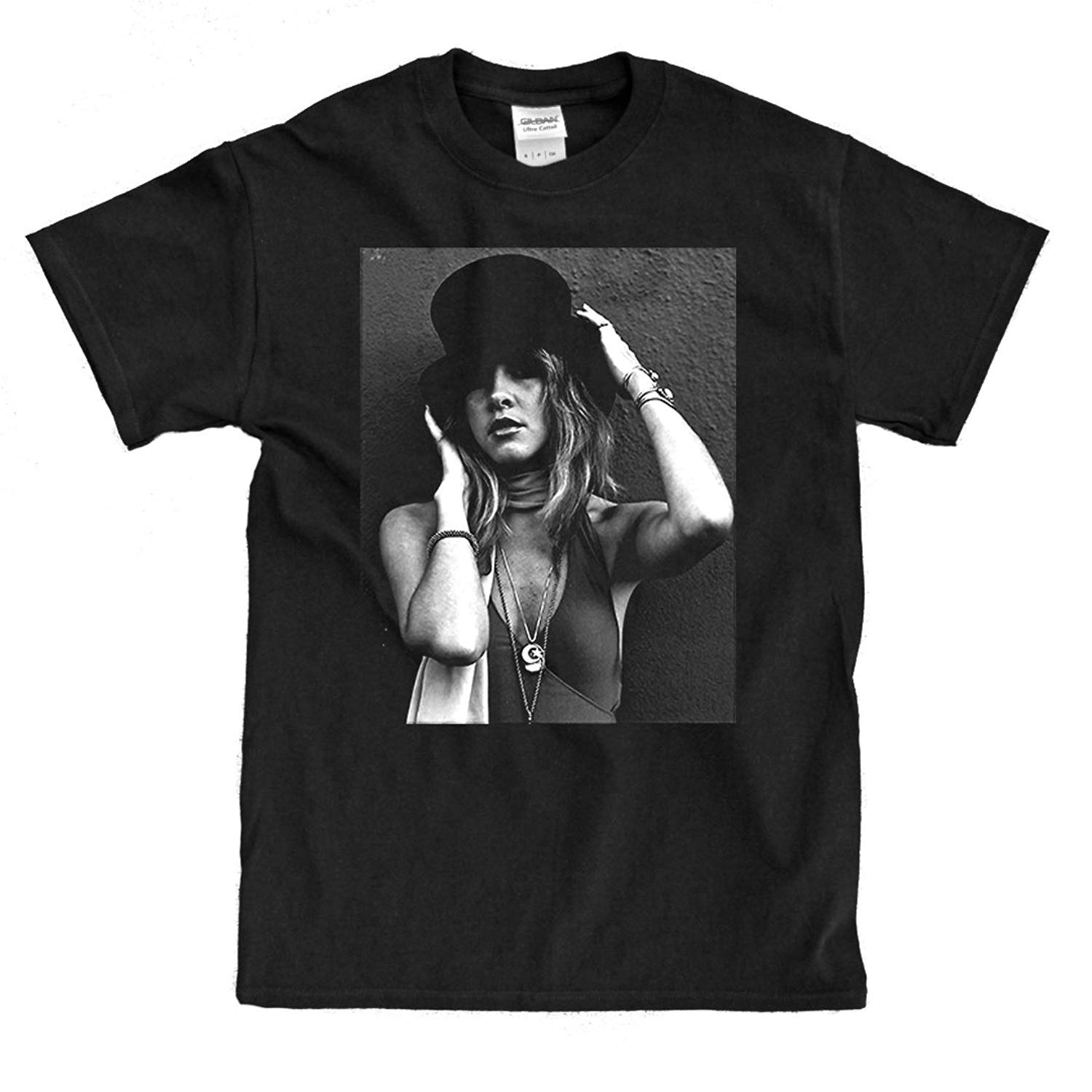 Stevie Nicks Top Hat Black Shirt