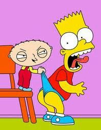 Stewie Gives Bart Simpson A Wedgie Family Guy Pinterest