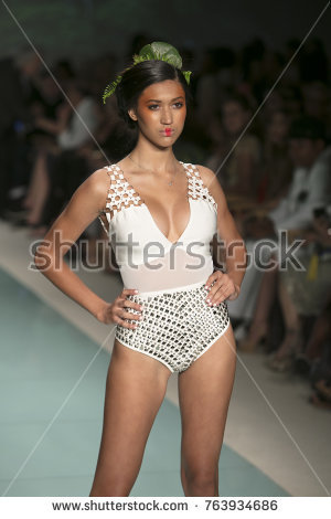 Stock Photo A Model Walks The Runway For Mister Summer Fashion Show During Art Heart And Fashion Swim 4