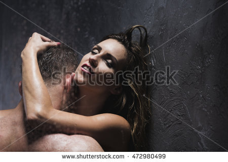 Stock Photo Naked Man Under Shower Kissing Beautiful Woman In Ecstasy