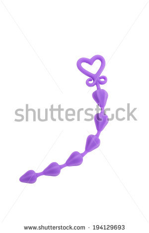 Stock Photo Pink Sex Toy Anal Beads Made Of Rubber Or Latex Isolated On White