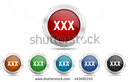 Stock Photo Round Glossy Icon Set Colored Circle Metallic Design Internet Buttons