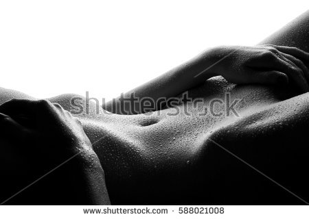 Stock Photo Sexy Female Body With Drops Of Water Isolated On White Background