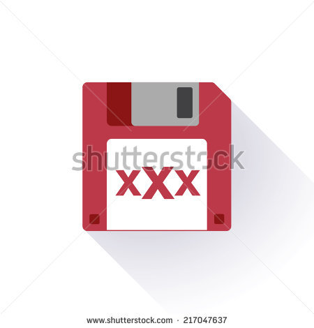 Stock Vector Illustration Of An Isolated Floppy Disc With A Triple Sign