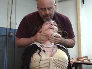Strangled Chair Tie Cleave Gagged