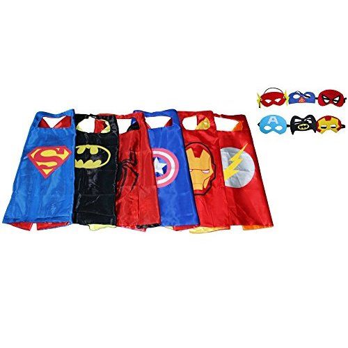Super Kiddos Superhero Cape And Mask Costumes For Kids Set Capes Masks Stickers