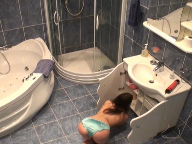 Superb Brunette Amateur Voyeur Girl Lilia Gets Naughty In Bathroom On Camera Erotic Voyeur Club