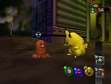 Taking A Picture Of A Pikachu And Diglett