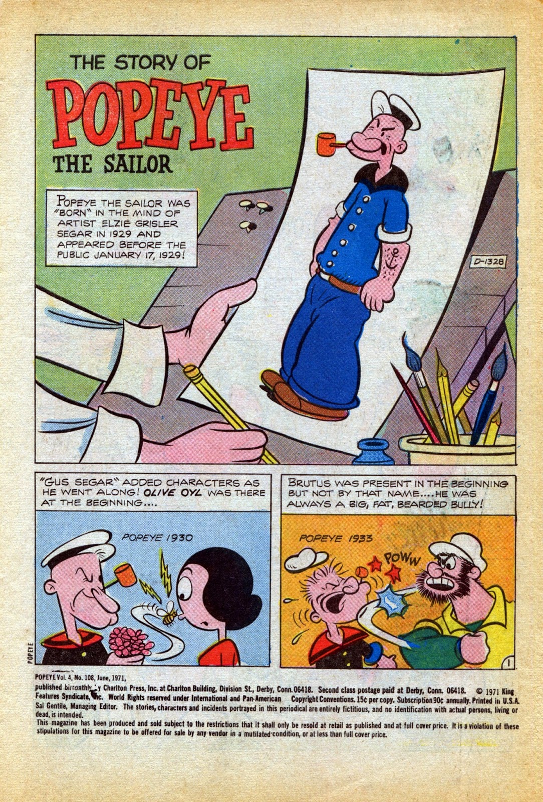 The Charlton Comics Reading Library Popeye January 2 - XXXPicss.com