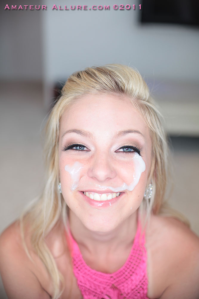 The Naughty Teen Hilary Allure Feels Happy Getting The Fresh Jizz On Face 2