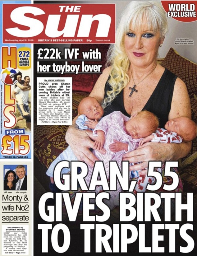 The Year Old Grandmother Has Become Britains Oldest Mother Of Triplets After Undergoing