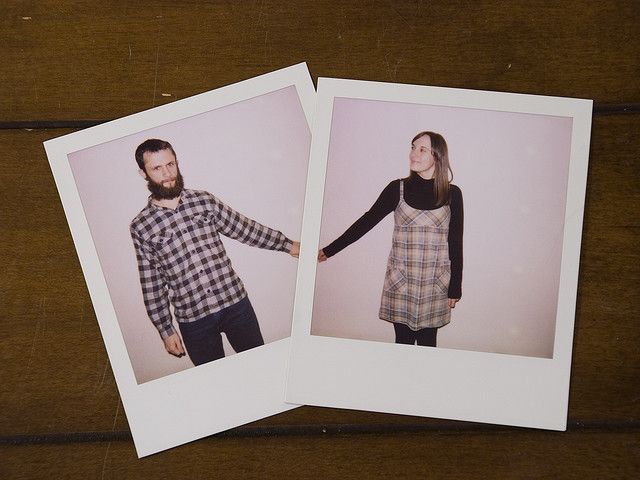 They Are Holding Hands While Wearing Plaid In Polaroids Combination Of Favorites Right Thur