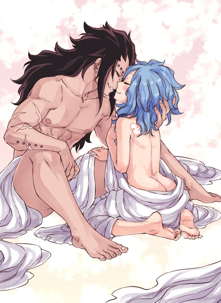 This Right Here Is Soo Perfect And Adorable And Hot Yay Gajeel And Levy Wait Is That Butt Cleavage