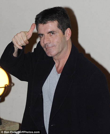Thumbs Up Simon Cowell Pictured At The Factor Studios At Rehearsals Yesterday