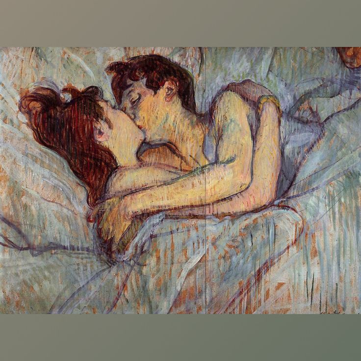 Toulouse Lautrec In Bed The Kiss Poster Created Poster Prints