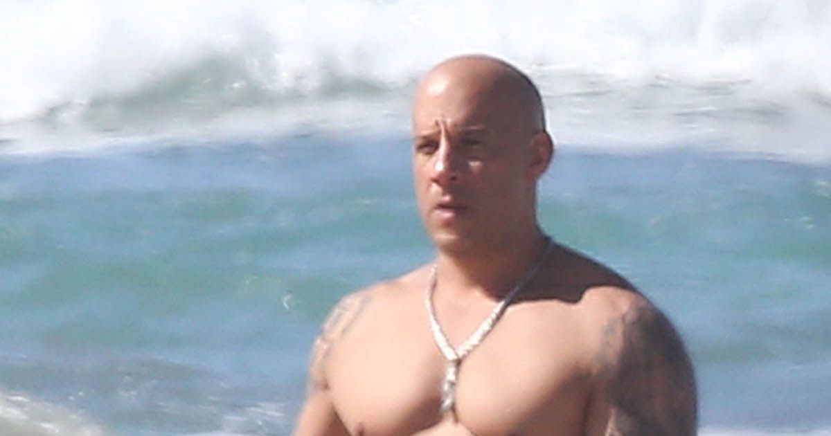 Vin Diesel Goes Topless And Shows Off Body In Wet Suit Months After Dad Bod Snaps Mirror Online