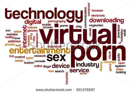 Virtual Porn Word Cloud Concept Stock Illustration