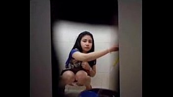 Voyeur Films Adorable Teen Pissing On The Toilet