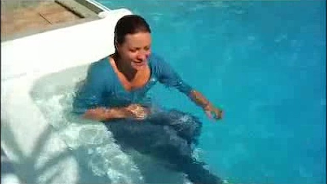 Wetlook Swiss Girl With Fully Clothed Swimming 2