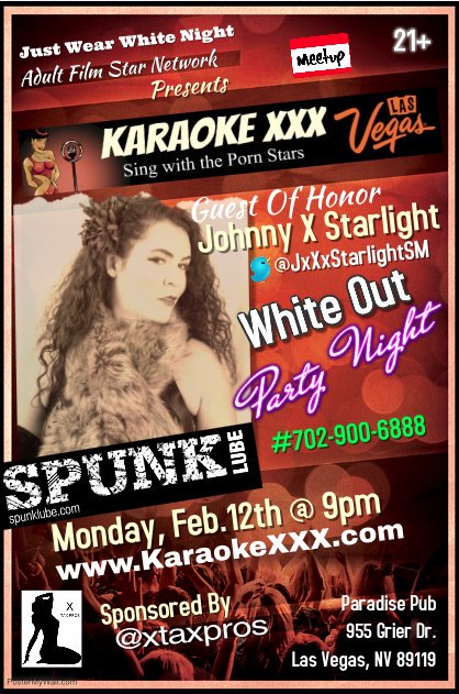 White Out Party Karaokexxx Join Our Meetup Group Adult Industry Networking Las
