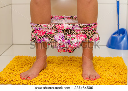 Woman Sitting On Toilet Stock Images Royalty Free Images