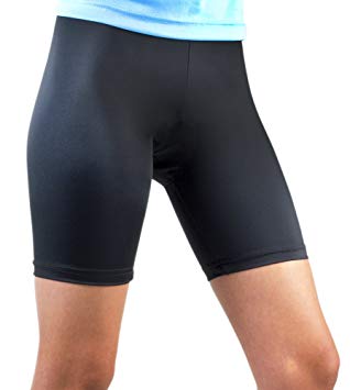 Womens Spandex Exercise Compression Workout Shorts Black Small