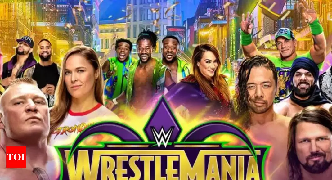 Wwe Wrestlemania Full Results Brock Lesnar Retains Jinder Mahal Wins Us Title Wwe News Times Of India