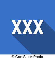 Xxx Flat Icon Porn Sign Stock Illustration Search Vector Clipart
