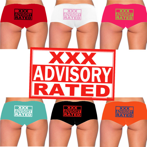 Xxx Rated Parental Advisory Boyshort Panty Panties Underwear