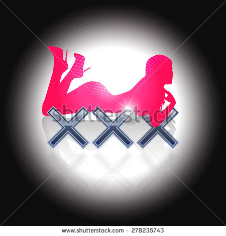 Xxx Sign Silhouette Sexy Woman Stock Vector Shutterstock
