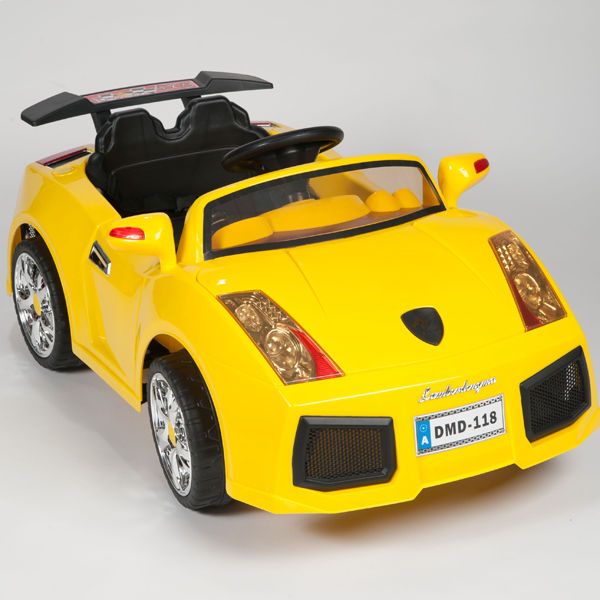 Yellow Lambo Kids Ride On Car Remote Control Battery Powered Wheels